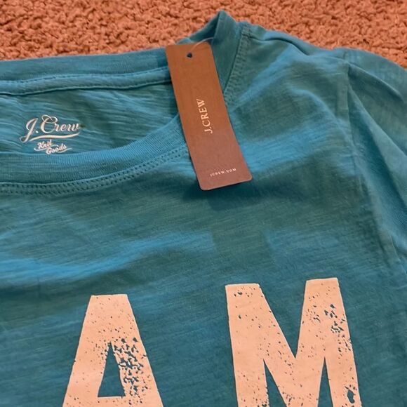 NWT j crew xxs team pool blue tee - Picture 6 of 6